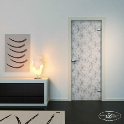 Двери триплекс из стекла с узорами